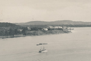 Bilde av Badehusene på Langestrand